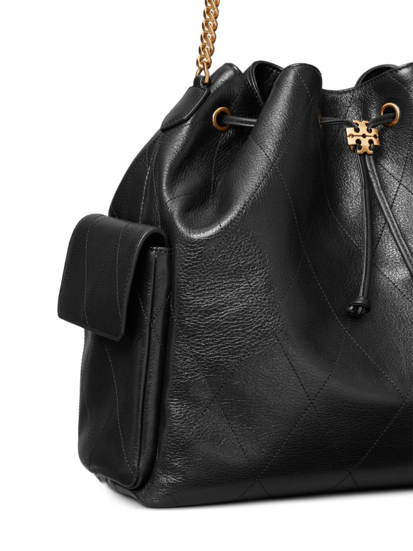 Black Charlie Large Shoulder Bag 4