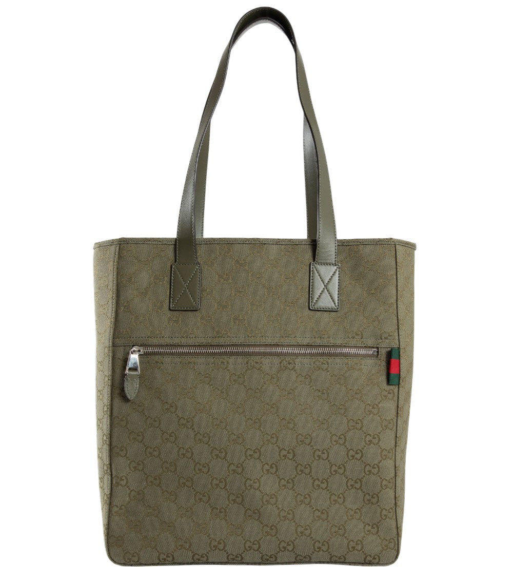 Olive Gg Top Zip Large Tote 1