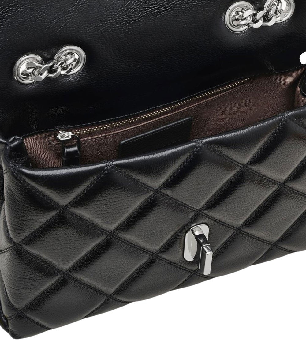 Black Slim Dual Small Shoulder Bag 3