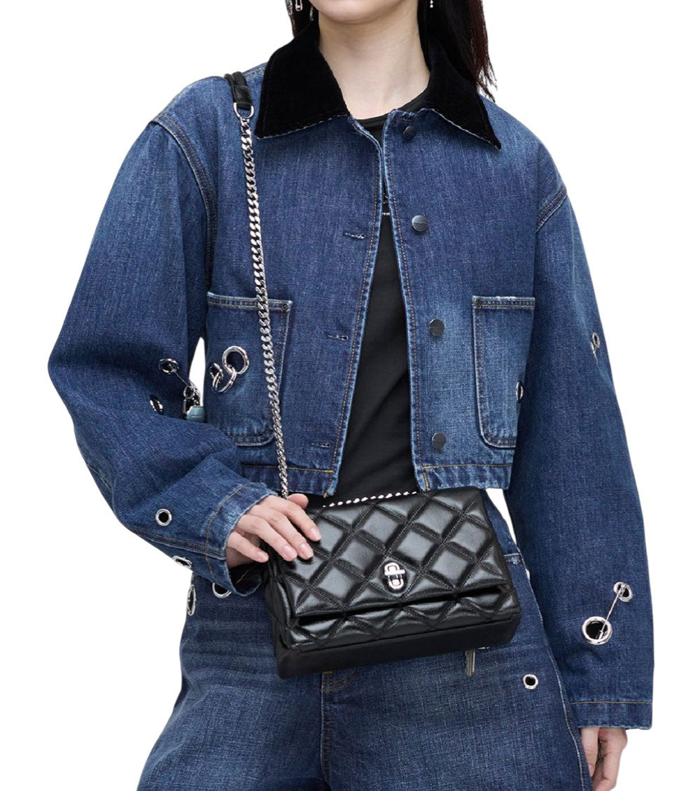 Black Slim Dual Small Shoulder Bag 4