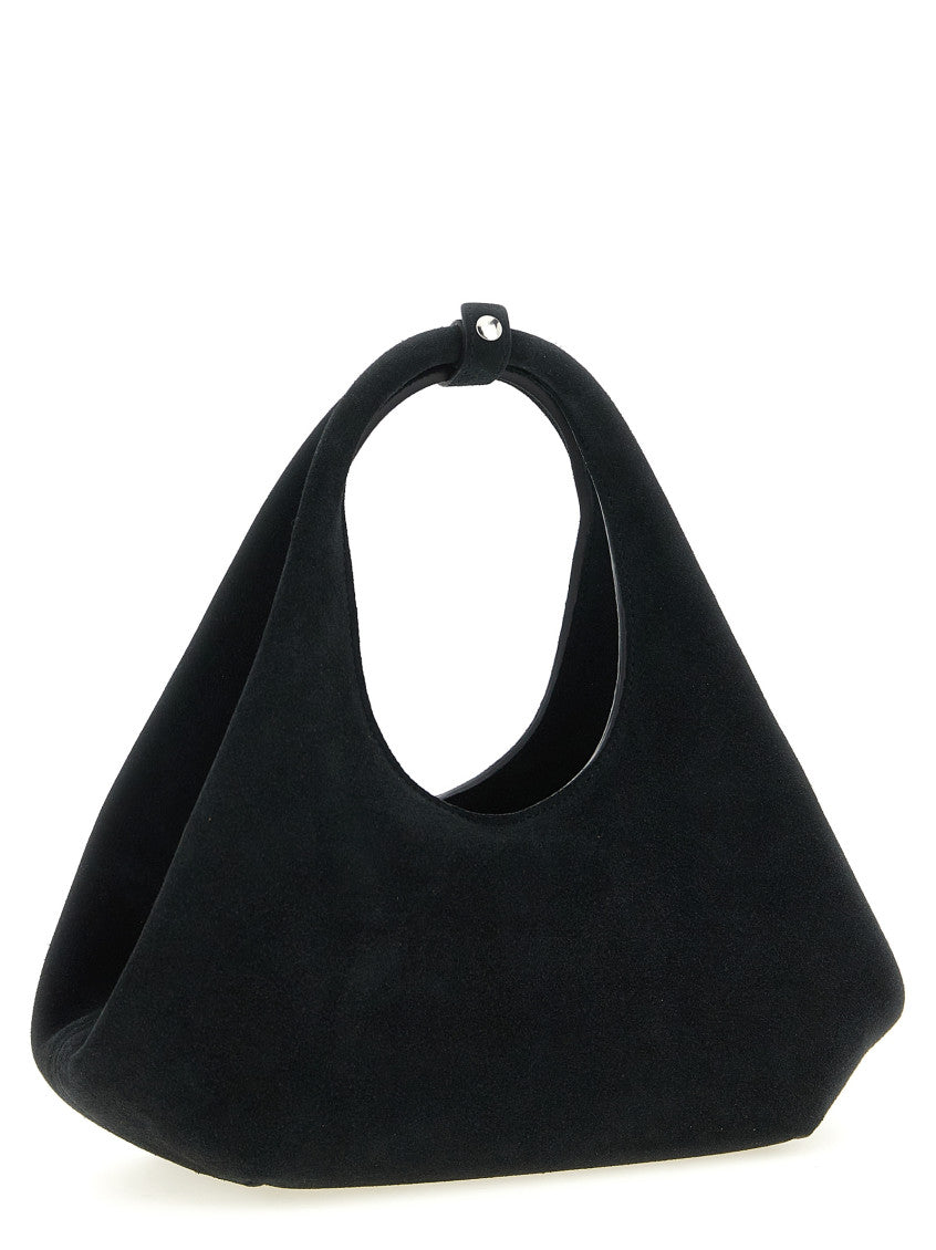 Black Folded Top Zip Mini Tote 2