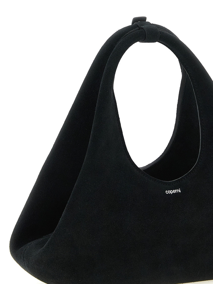 Black Folded Top Zip Mini Tote 3