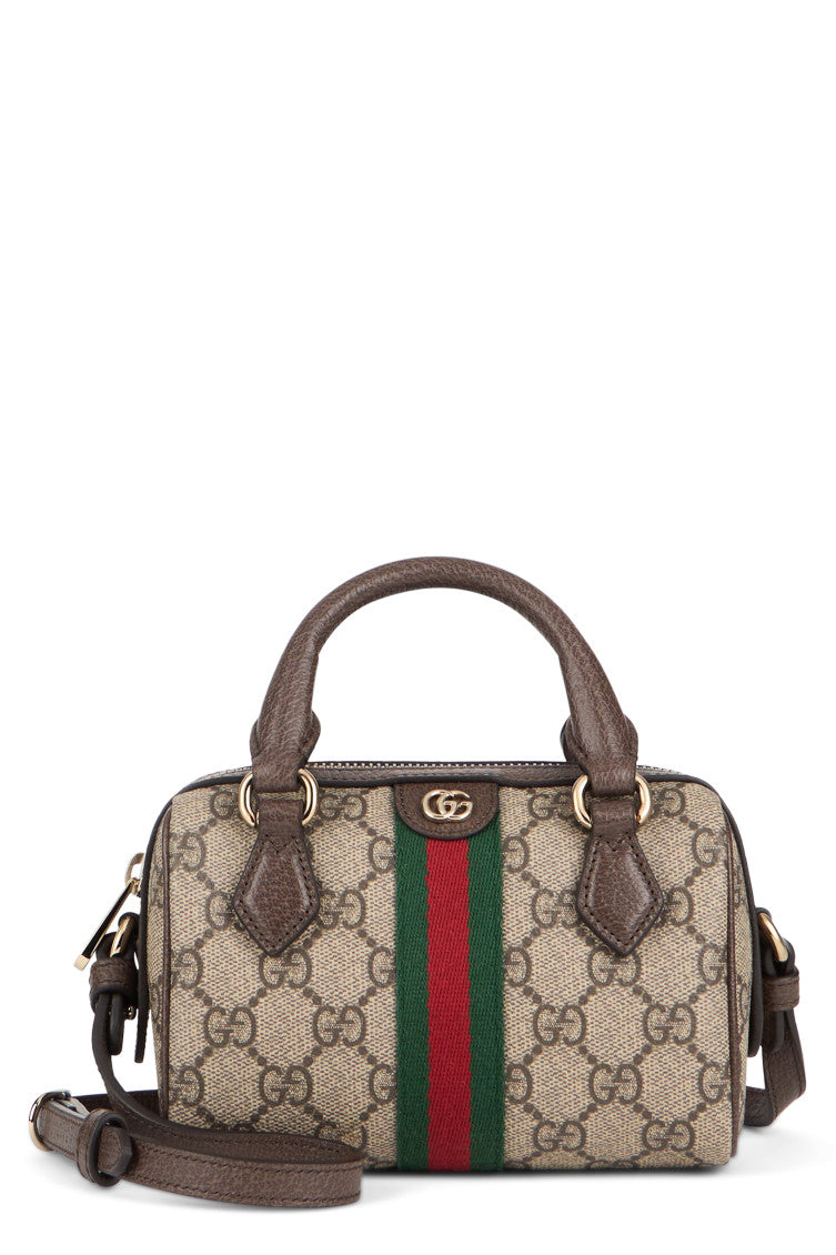 Beige Ophidia Mini Duffle Bag 1