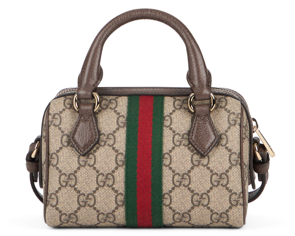 Beige Ophidia Mini Duffle Bag 3