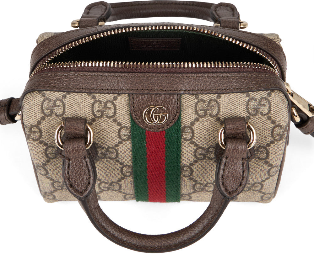 Beige Ophidia Mini Duffle Bag 4