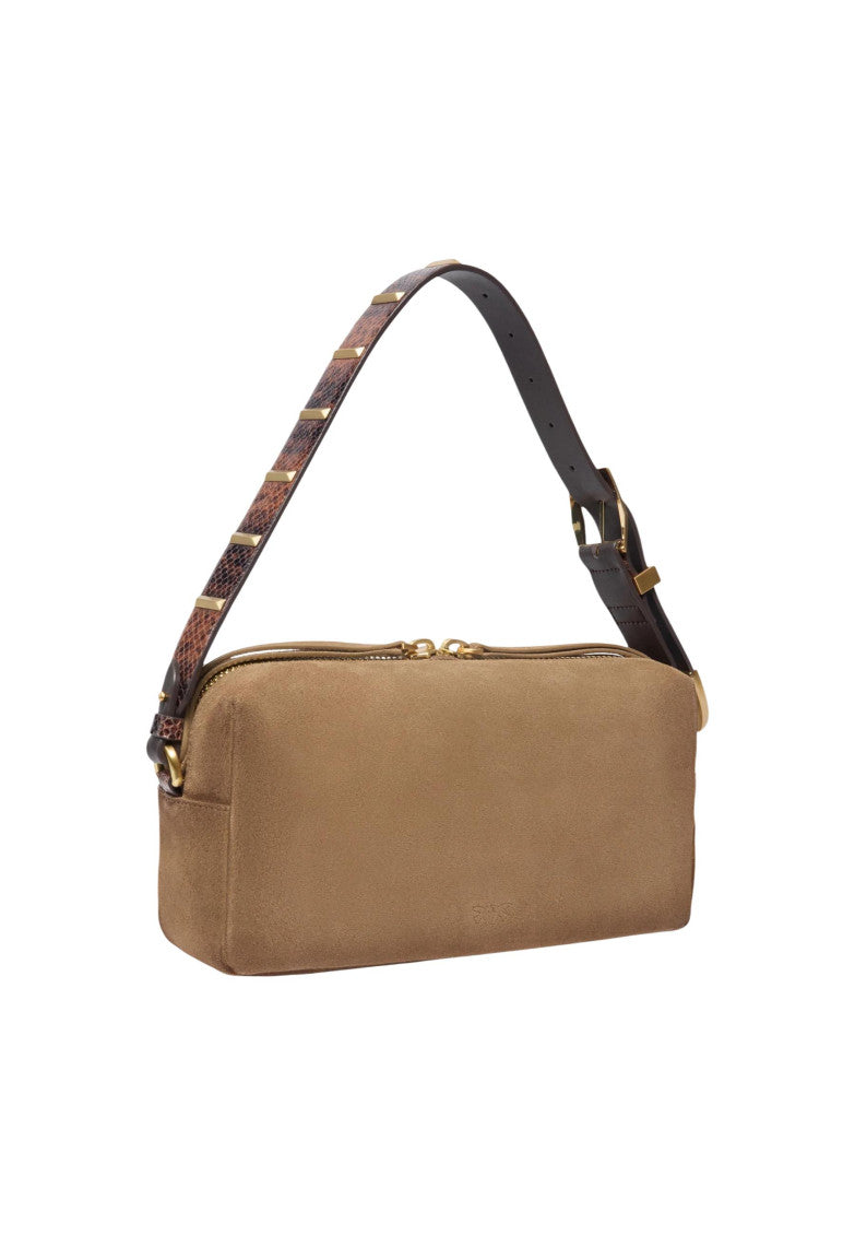 Beige Logo Medium Crossbody Bag 2