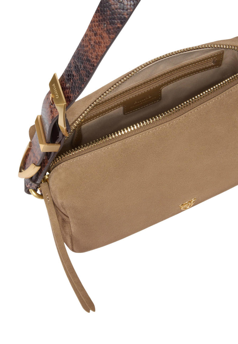 Beige Logo Medium Crossbody Bag 3