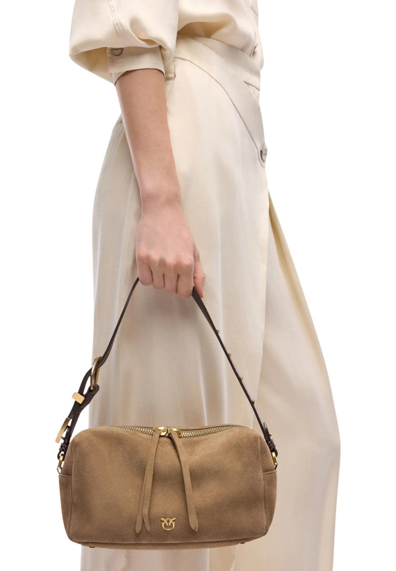 Beige Logo Medium Crossbody Bag 5