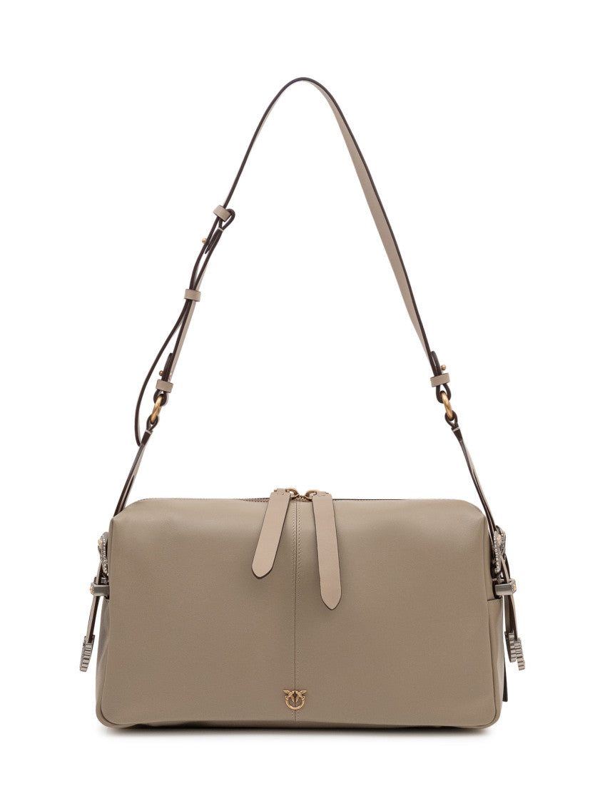 Taupe Keeper Medium Shoulder Bag 1