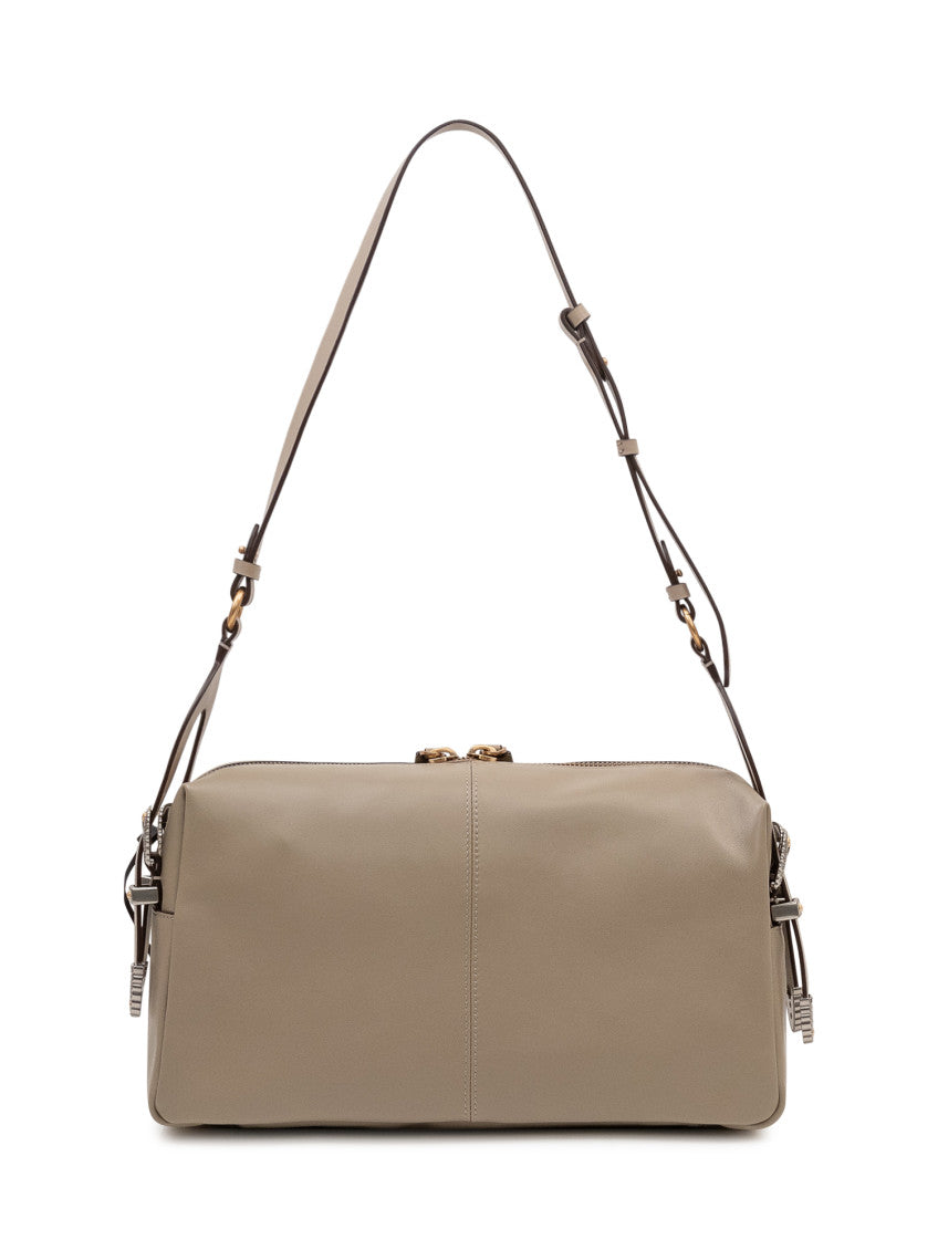 Taupe Keeper Medium Shoulder Bag 3