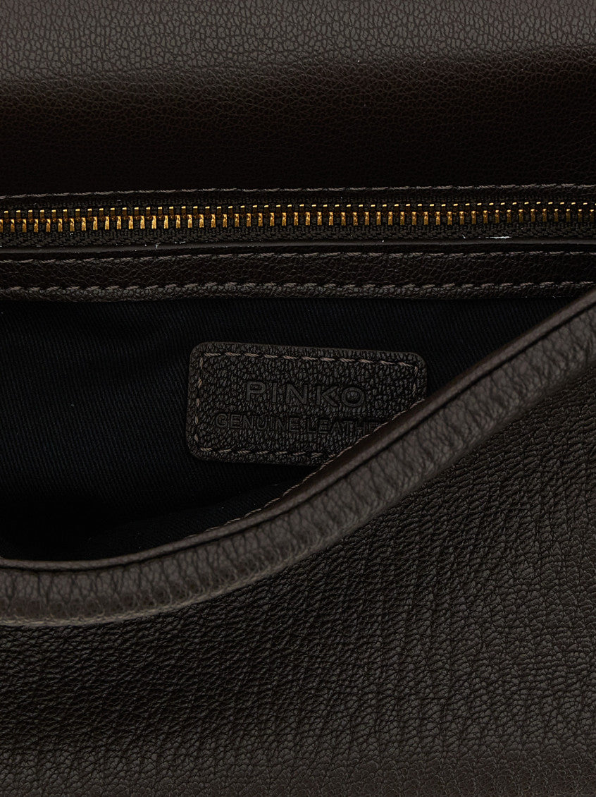 Dark Brown Love Birds Small Shoulder Bag 4