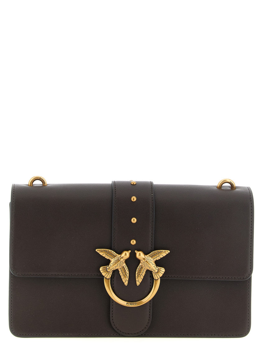 Dark Brown Love One Medium Crossbody Bag 1