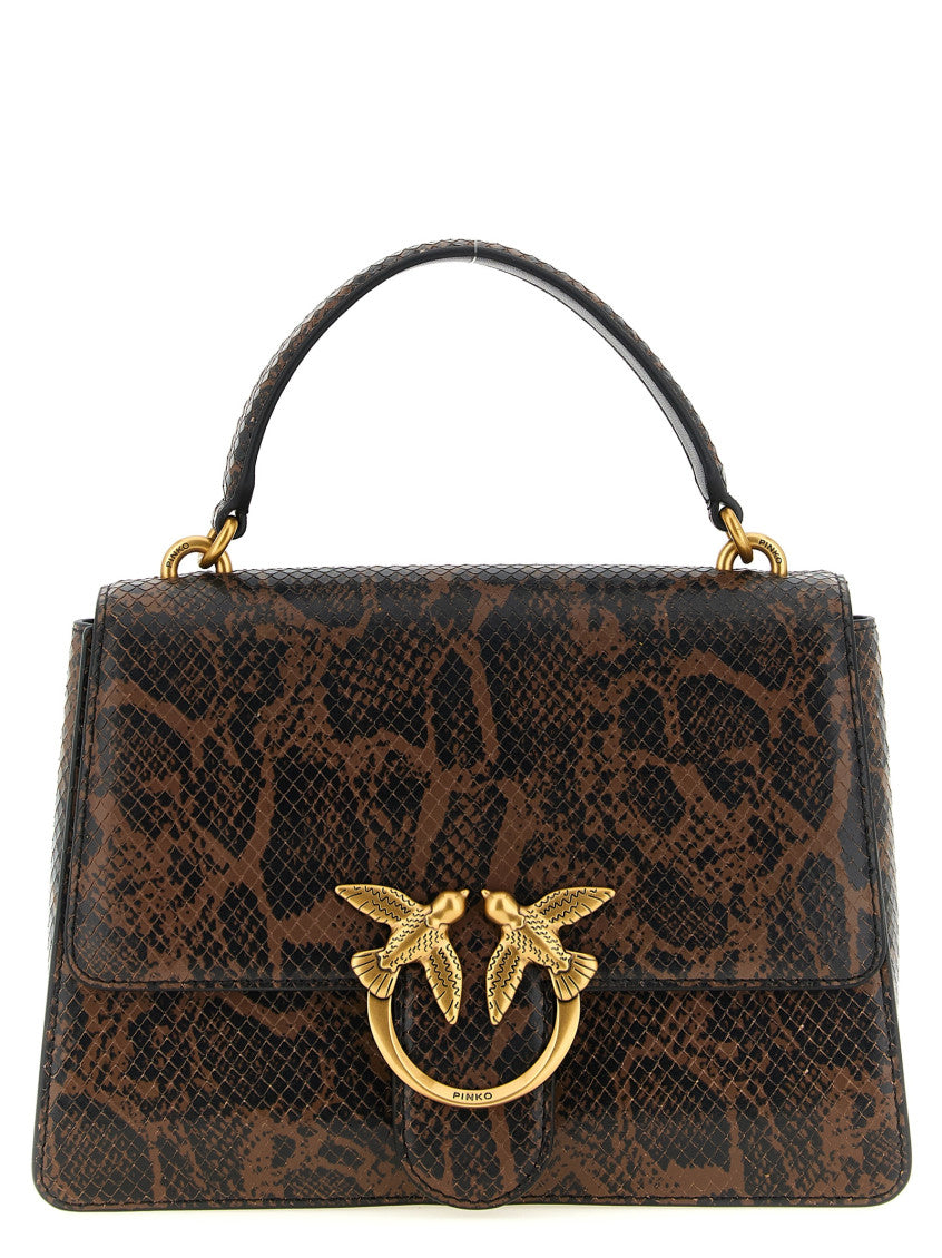 Dark Brown Love One Medium Satchel 1