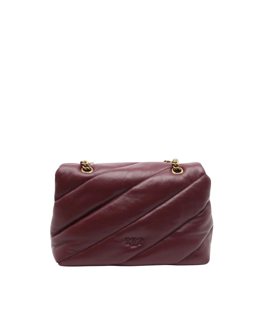 Burgundy Love Puff Medium Shoulder Bag 2