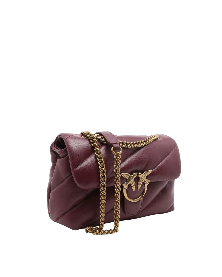 Burgundy Love Puff Medium Shoulder Bag 3