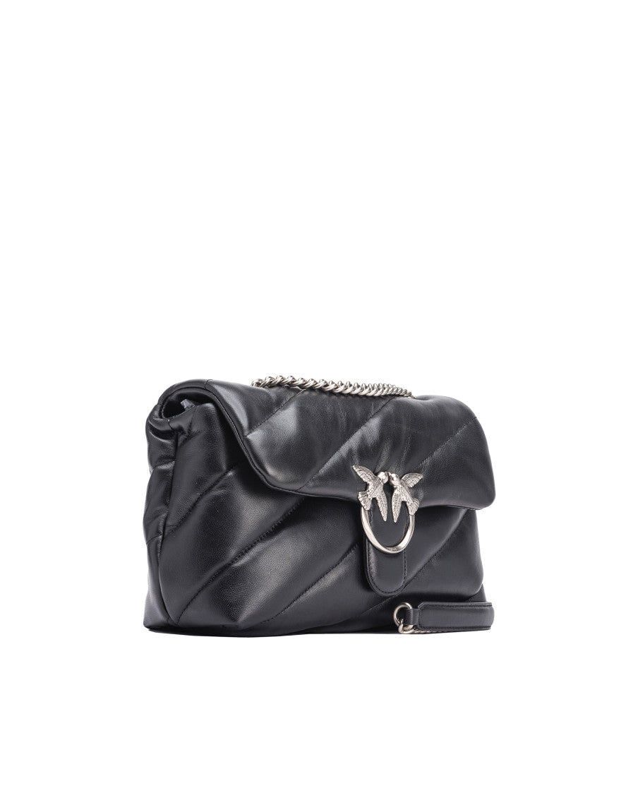 Black Love Puff Medium Shoulder Bag 2