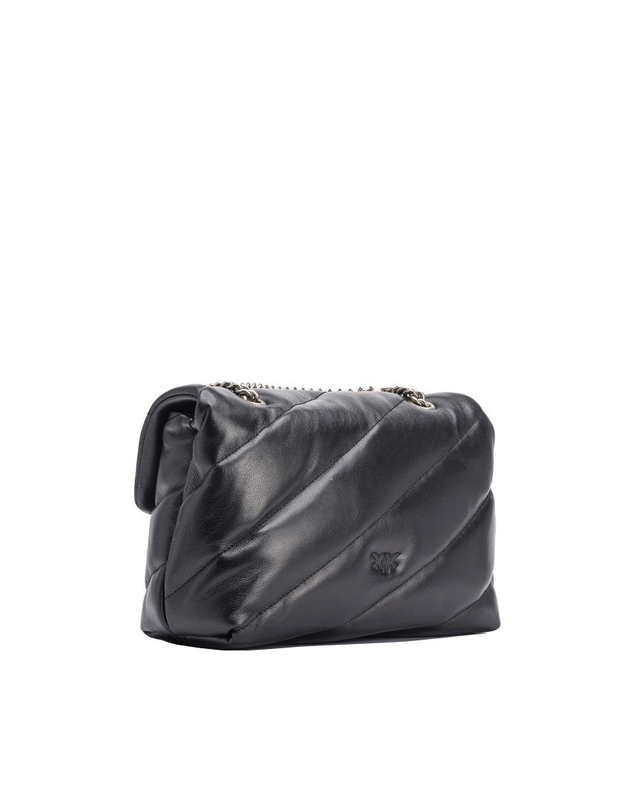 Black Love Puff Medium Shoulder Bag 3