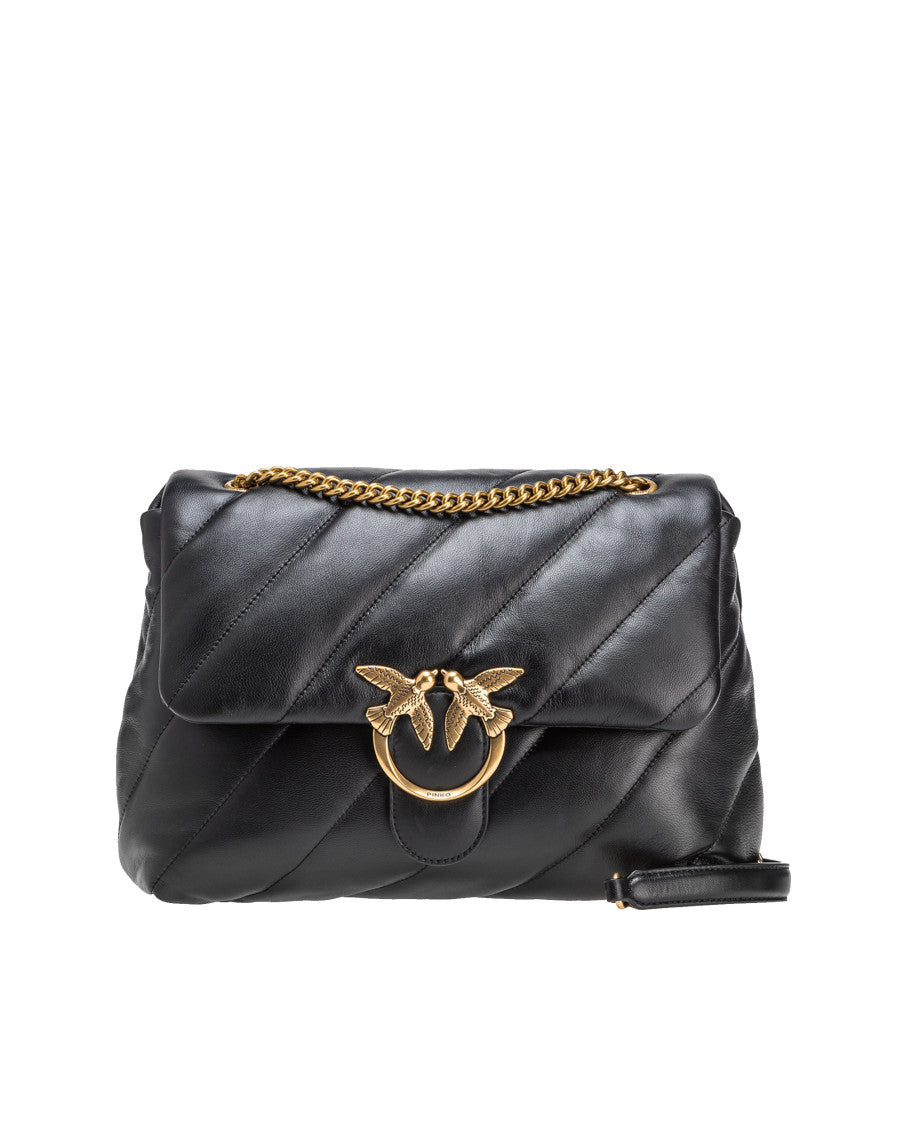 Black Love Puff Medium Shoulder Bag 1