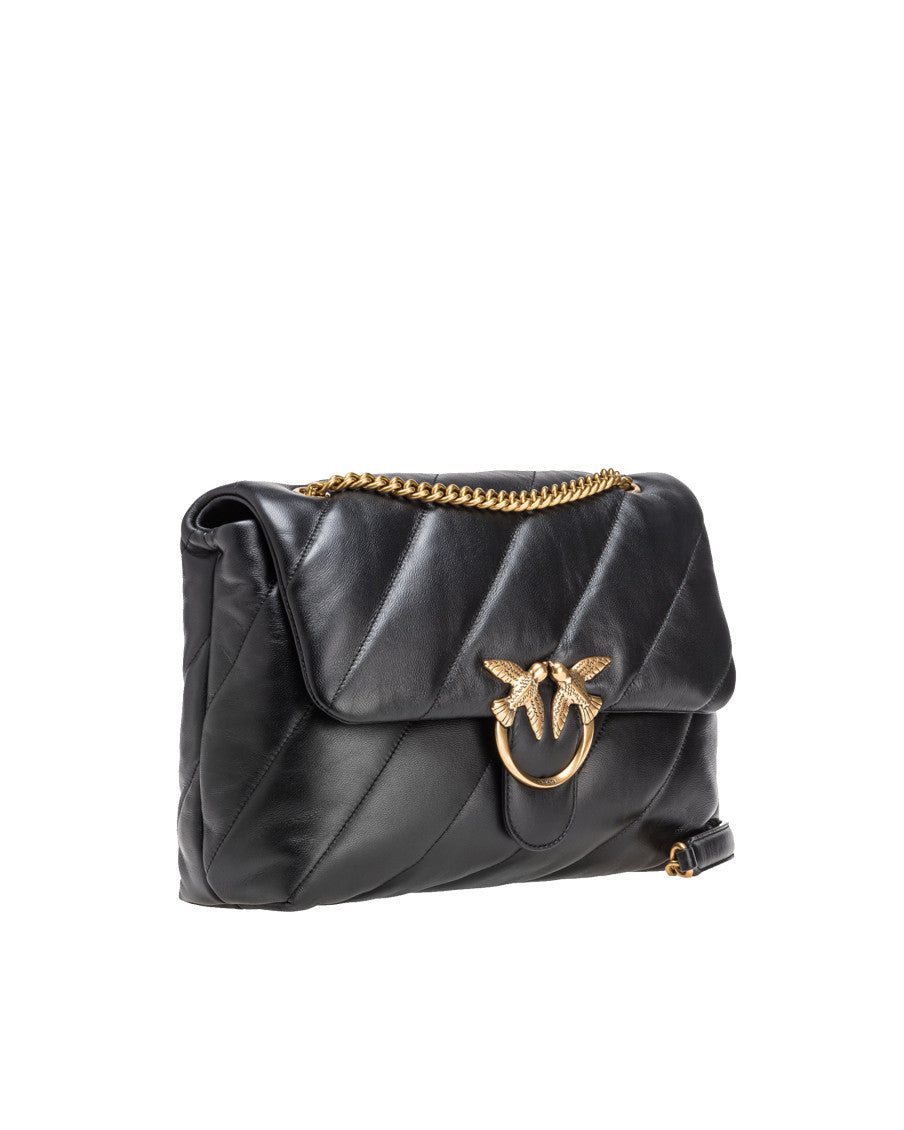 Black Love Puff Medium Shoulder Bag 3