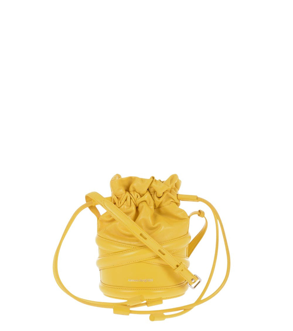 Yellow Curve Mini Bucket Bag 1