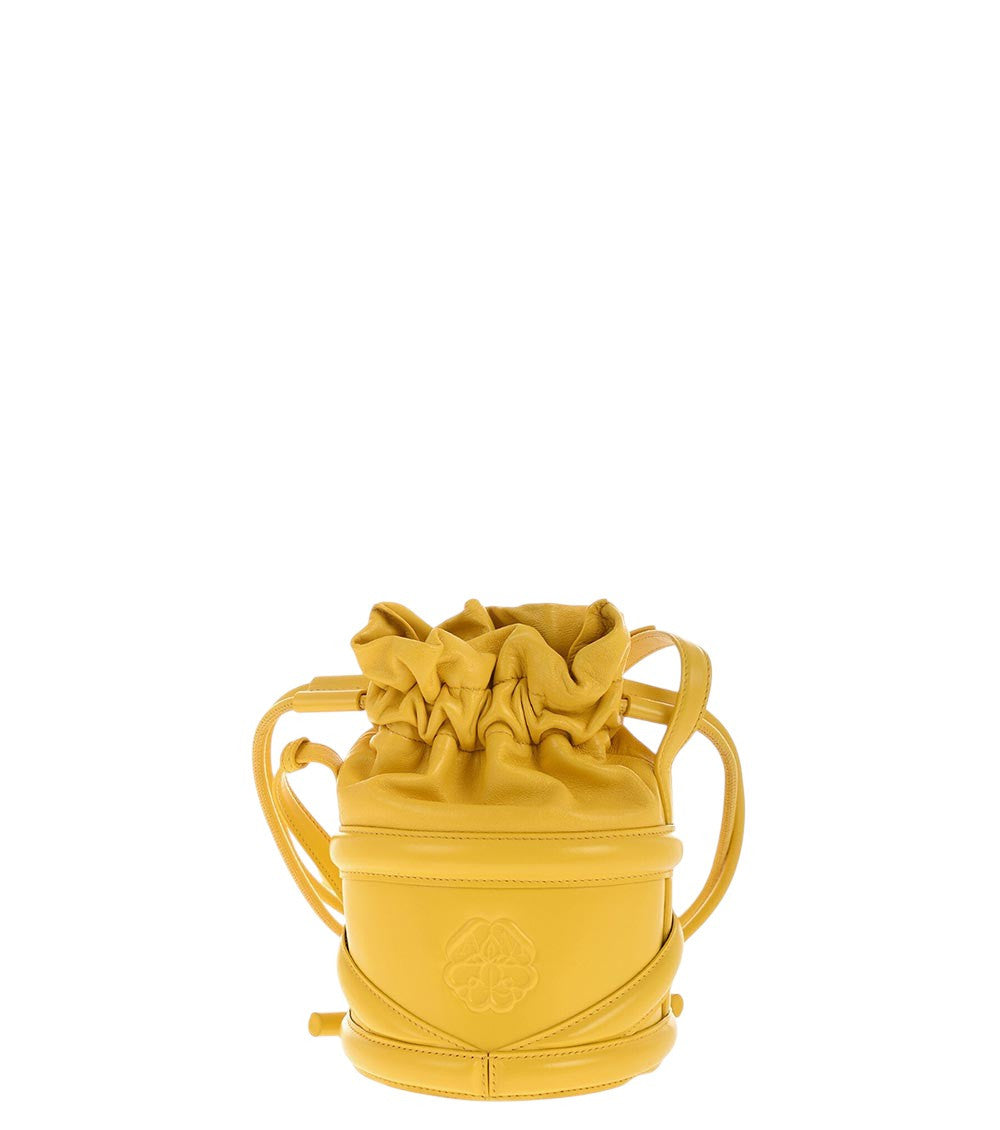 Yellow Curve Mini Bucket Bag 2