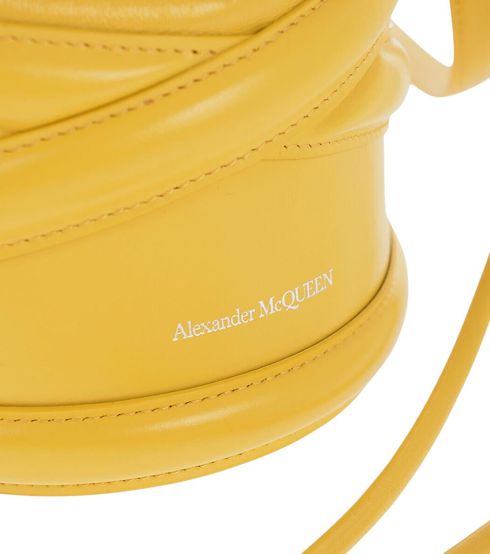 Yellow Curve Mini Bucket Bag 4