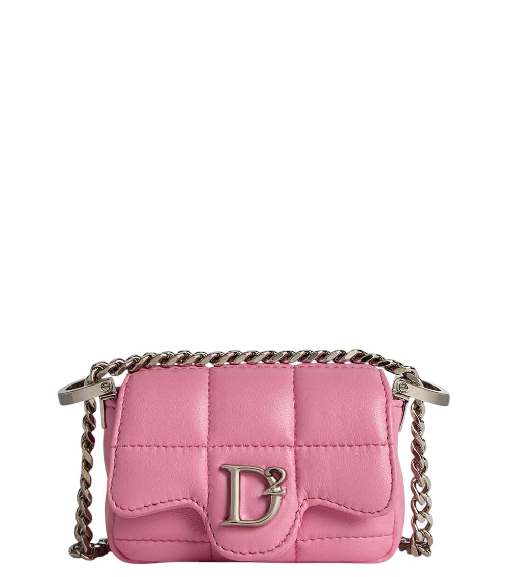 Pink D2 Statement Soft Mini Crossbody Bag 1