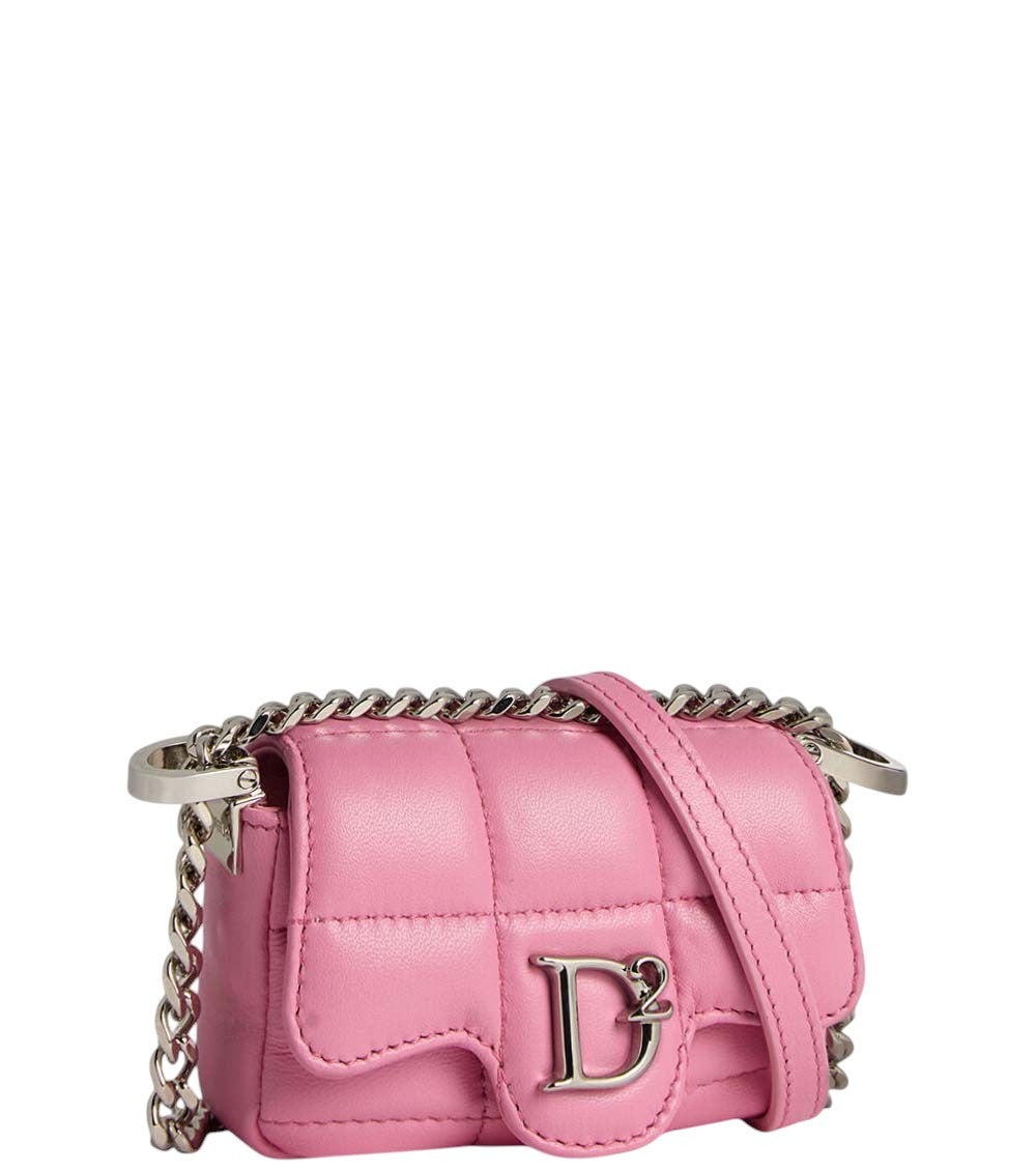 Pink D2 Statement Soft Mini Crossbody Bag 2