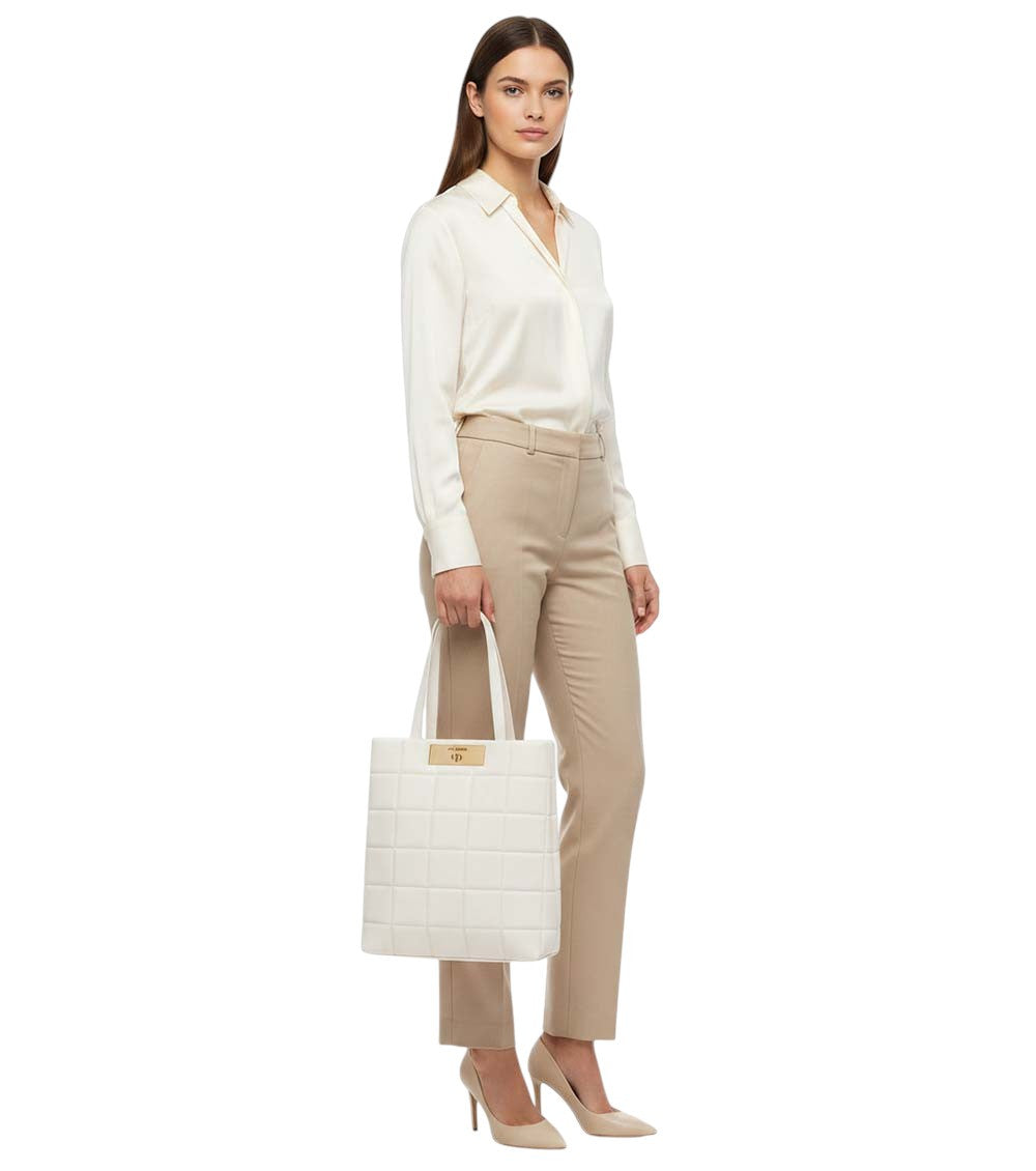 White Logo Large Tote 4