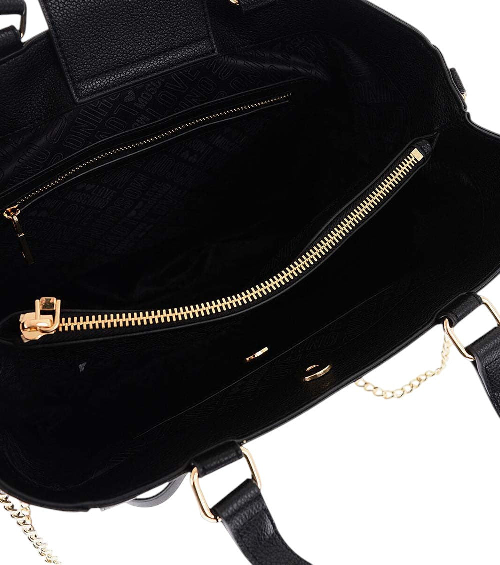 Black Logo Medium Tote 3