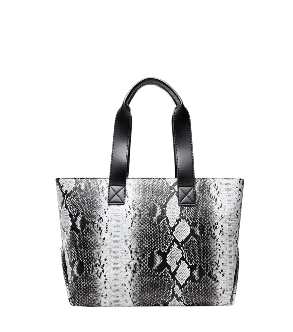 BlackWhite Logo Medium Tote 2