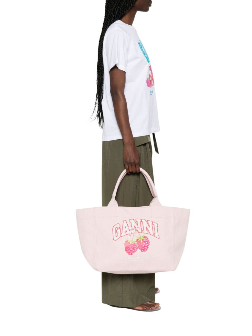 Light Pink Logo Large Tote 5