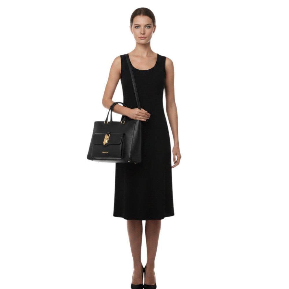 Black Logo Large Tote 4