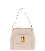 Beige Logo Medium Shoulder Bag 1