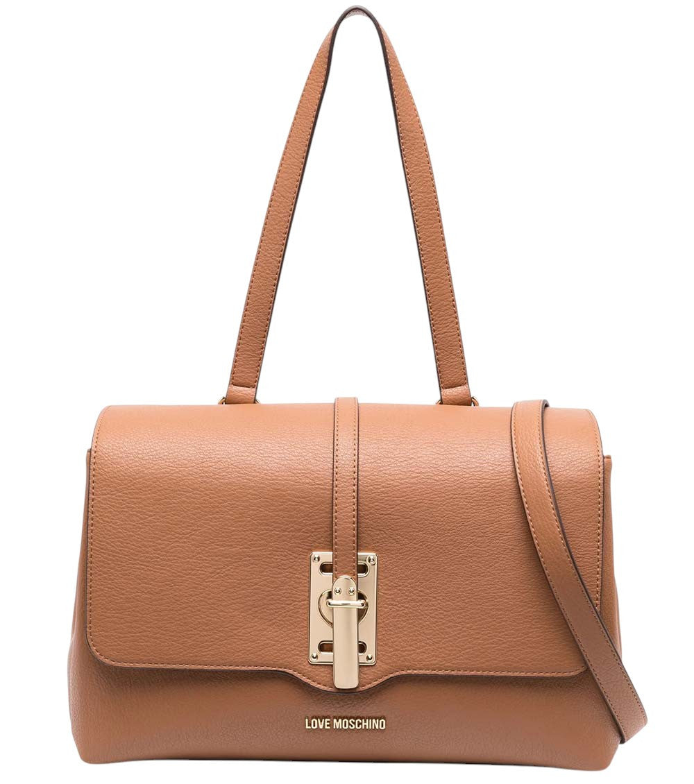 Brown Logo Large Shoulder Bag 1