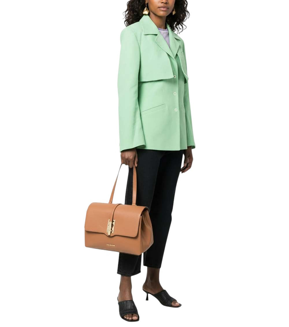 Brown Logo Large Shoulder Bag 4