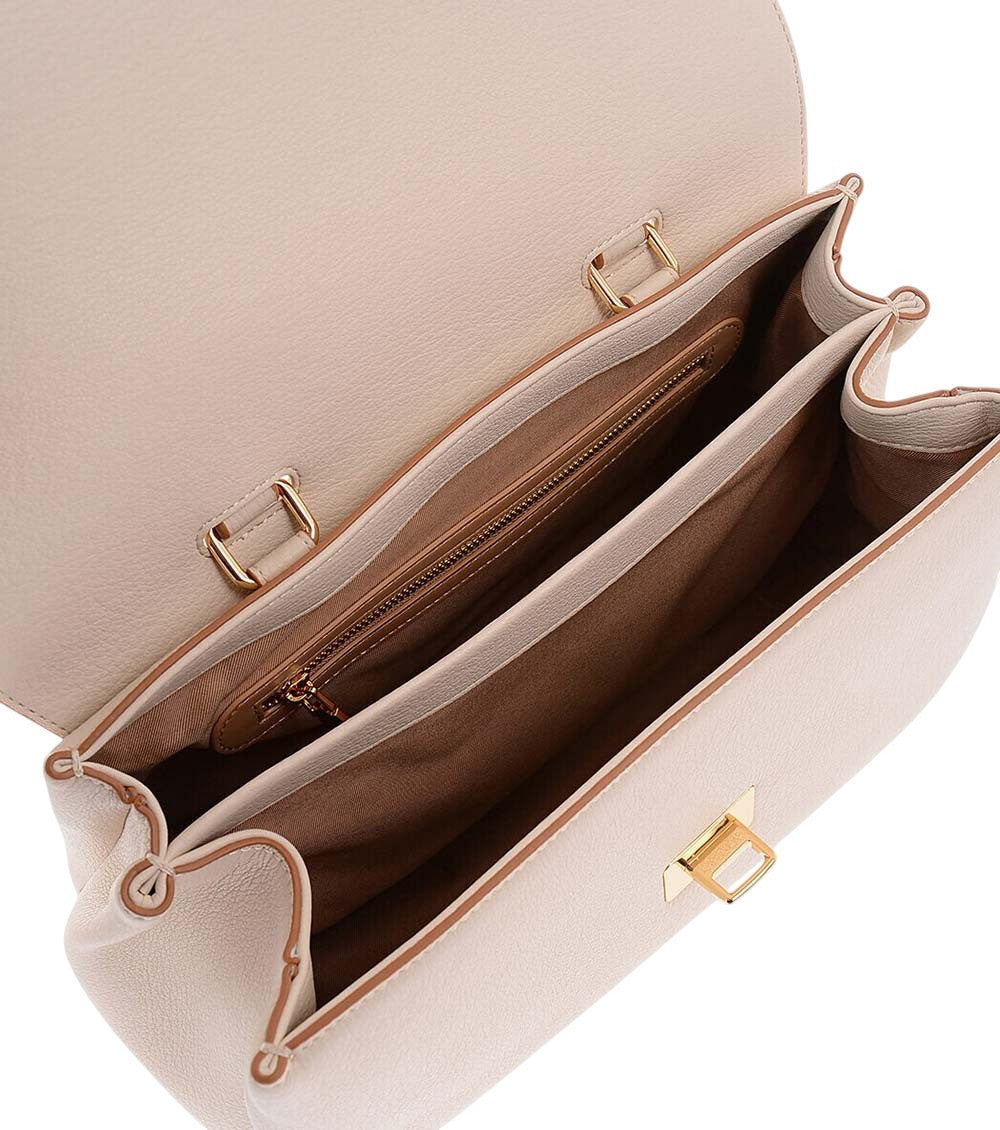 Beige Logo Large Shoulder Bag 3
