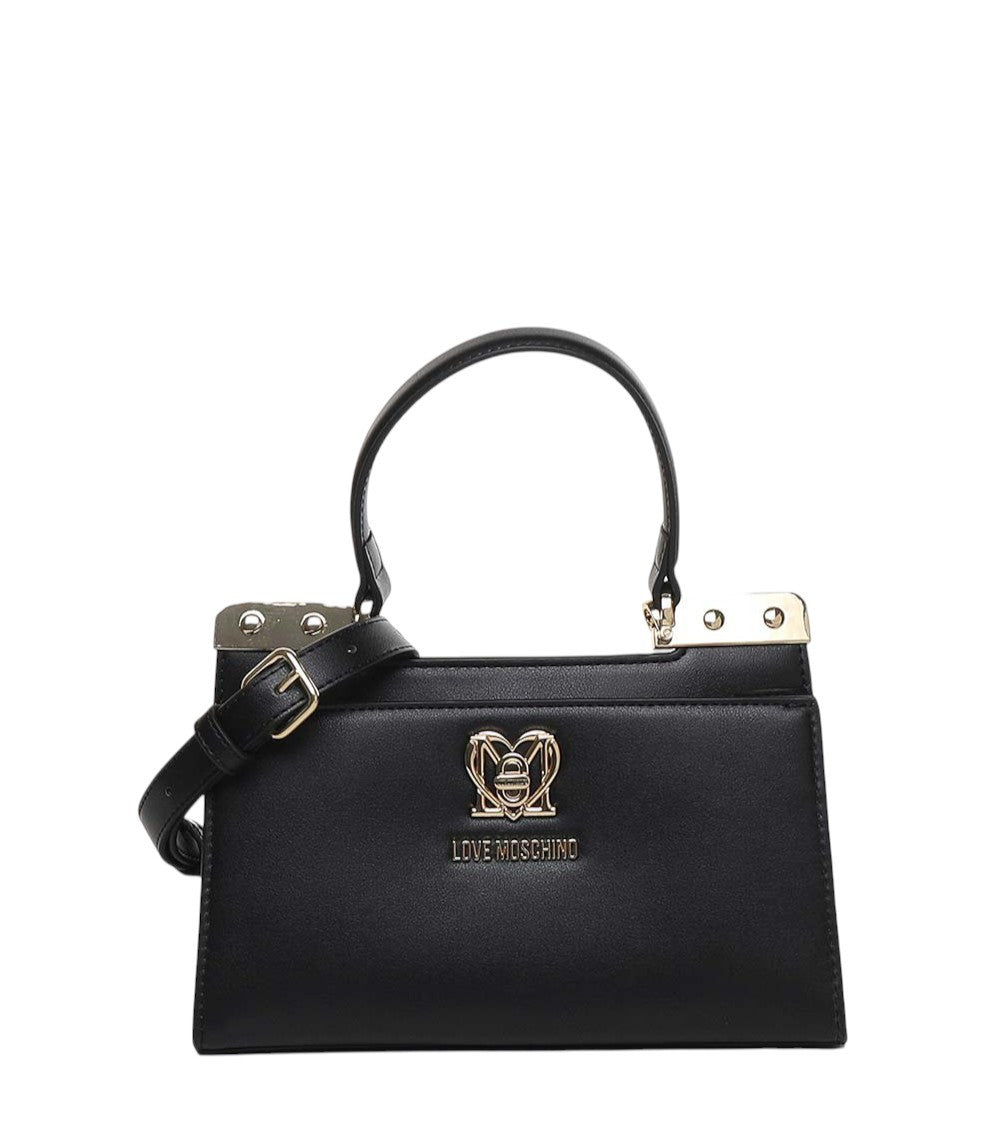 Black Logo Plaque Mini Satchel 1