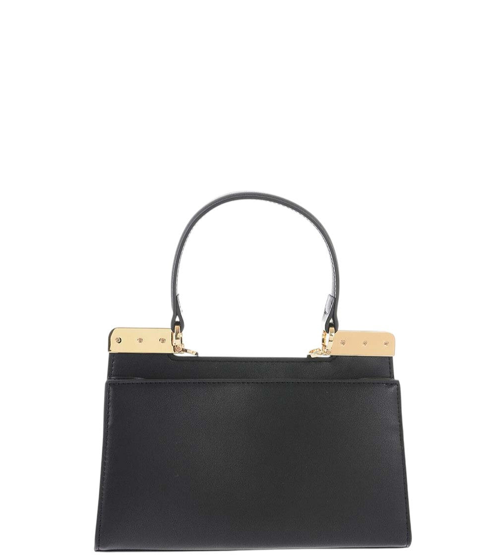 Black Logo Plaque Mini Satchel 3