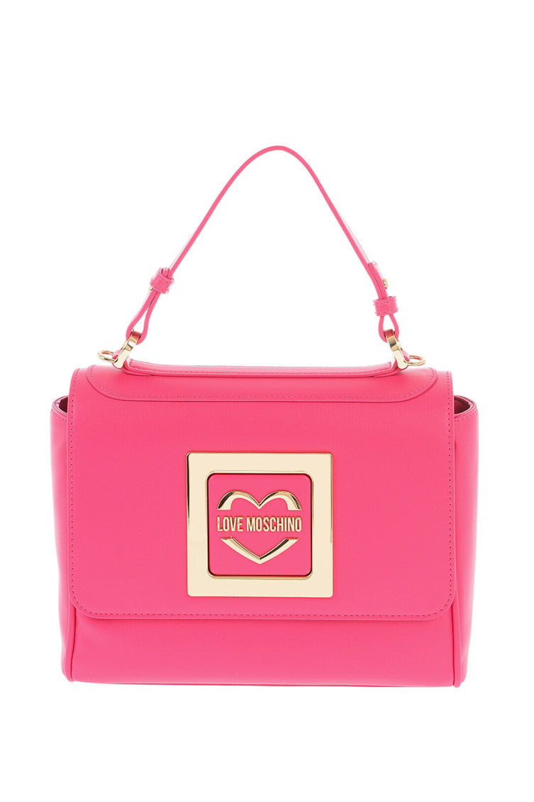 Pink Logo Plaque Small Satchel 1