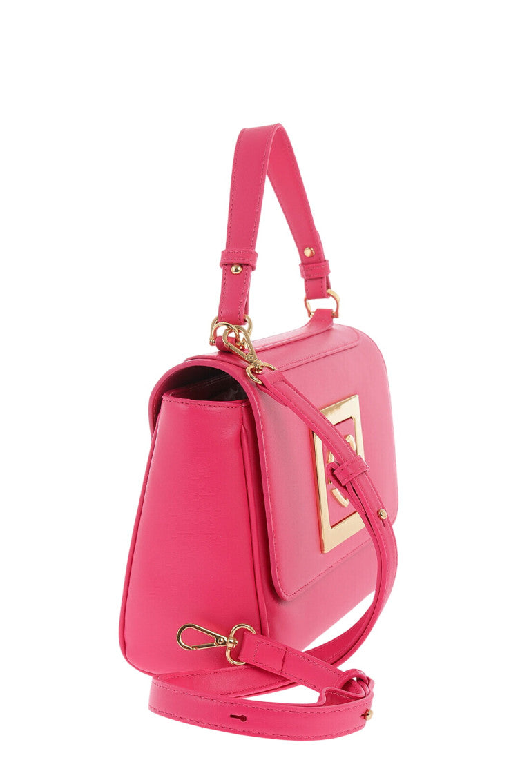 Pink Logo Plaque Small Satchel 2