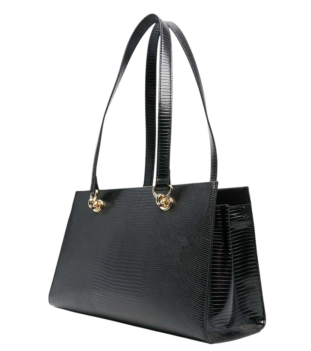 Black Logo Medium Tote 2