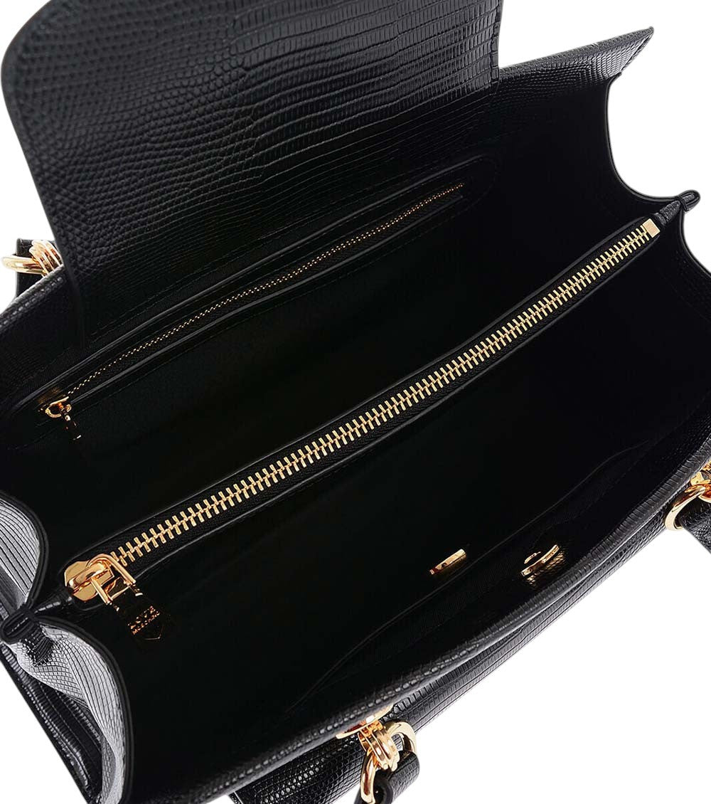 Black Logo Medium Tote 3