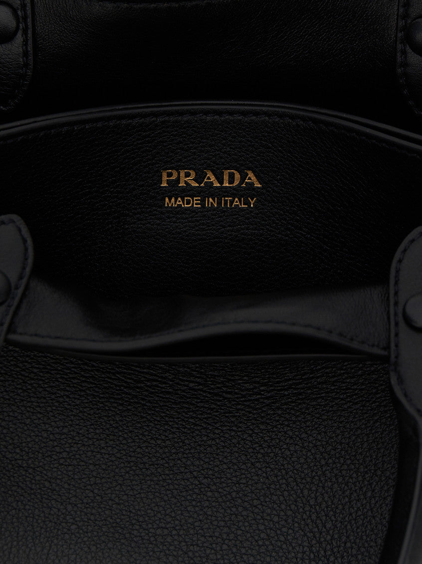 Black 'Prada Buckle Small' handbag 4