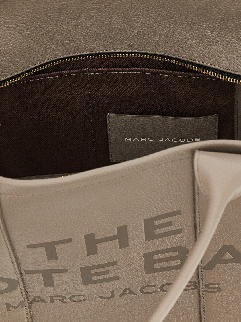 Grey The Leather Large Tote 4