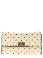 White Rockstud Spike Shoulder Bag 1