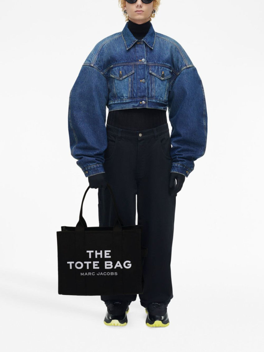 Black The Top Zip Large Tote 5