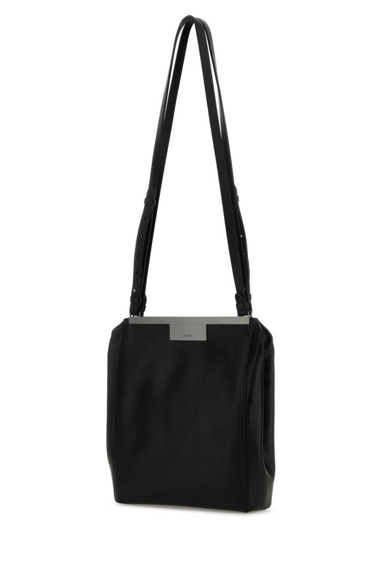 Black leather MMSummer shoulder bag  2
