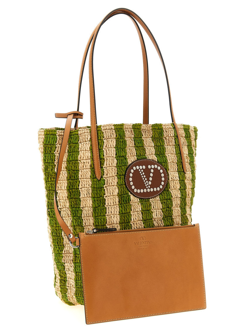 Green Vlogo Signature Large Tote 3