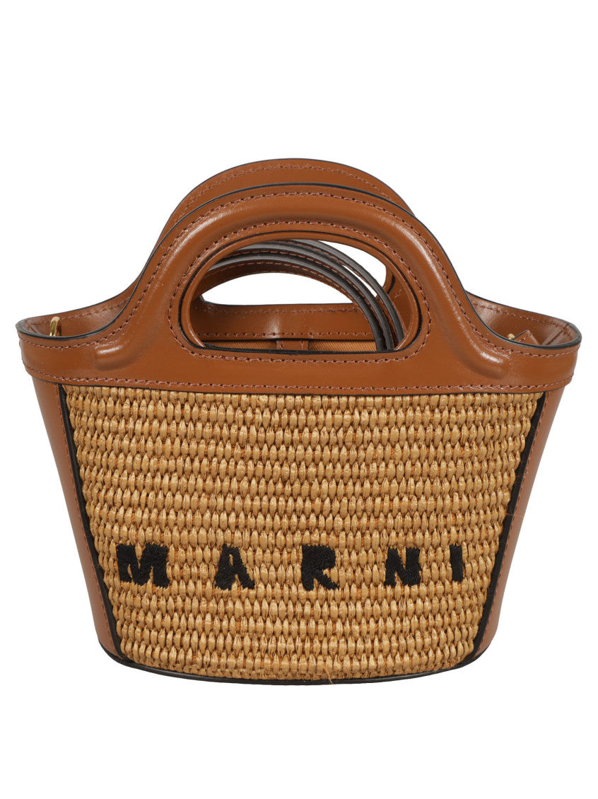 Brown Tropicalia logo-embroidered satchel bag 2